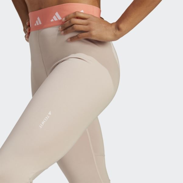 Legging Adidas Techfit 7/8 Taupe