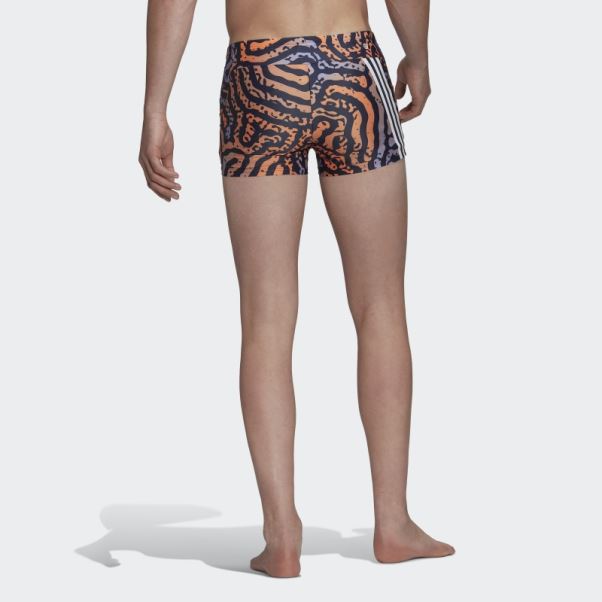 Adidas Boxer De Bain Labyrinthe De Couleur D'encre