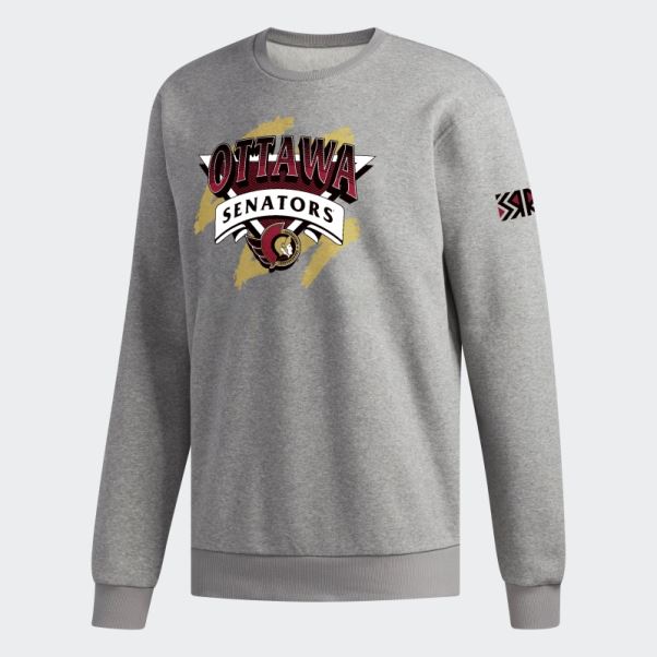 Sénateurs Vintage Crew Sweatshirt Adidas Gris Moyen
