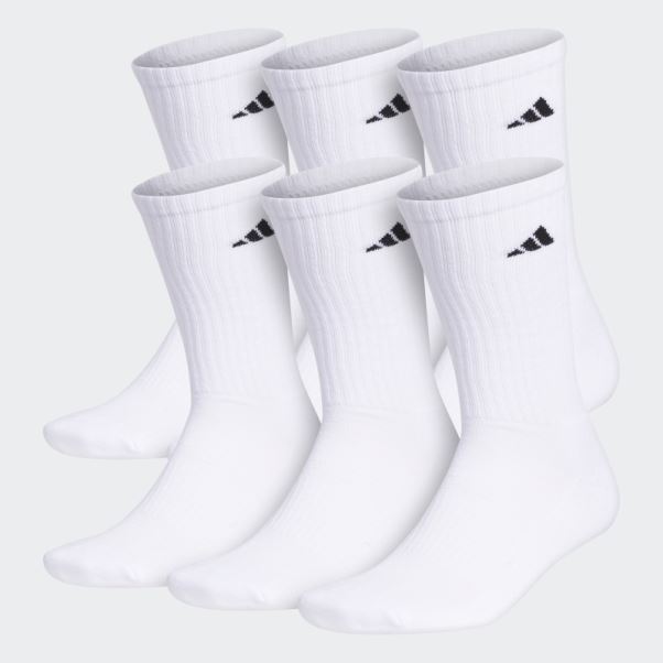 Athlétique Coussiné équipage 6 Paires Adidas Blanc