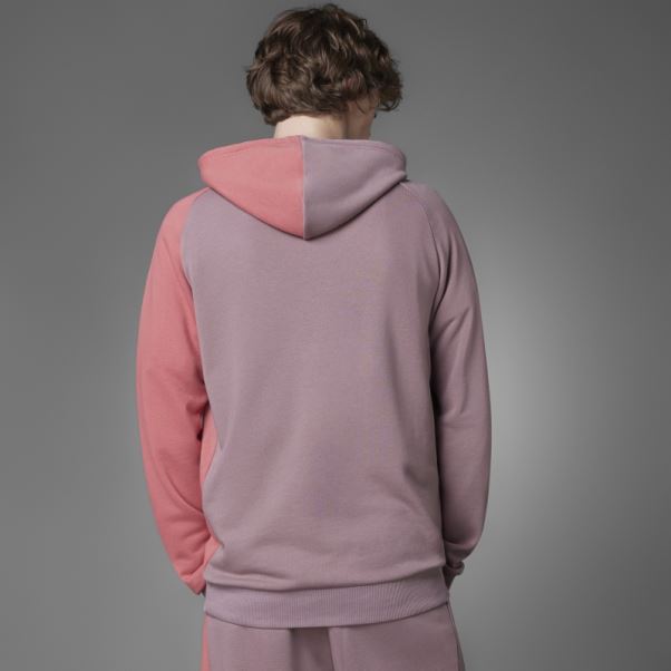 Sweat à Capuche Violet Adidas Colorblock French Terry