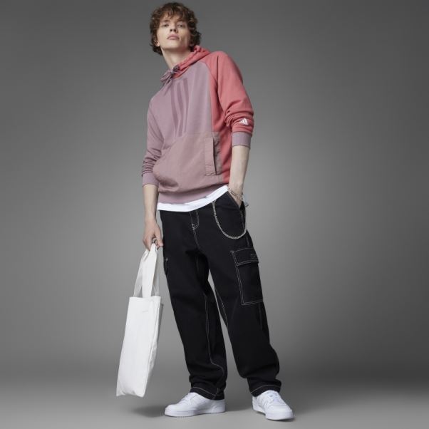 Sweat à Capuche Violet Adidas Colorblock French Terry