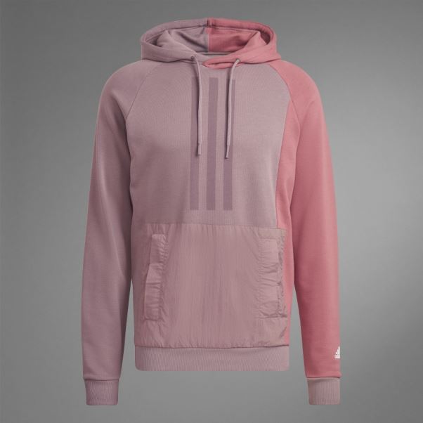 Sweat à Capuche Violet Adidas Colorblock French Terry