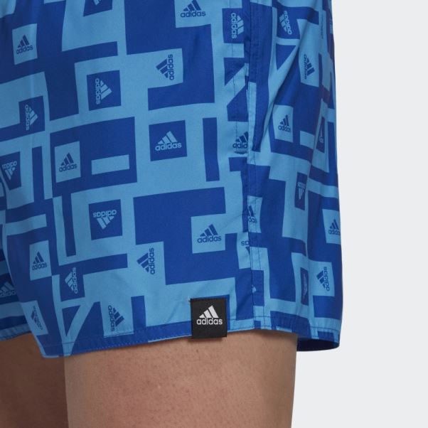Short De Bain Graphique Adidas Bleu Roi