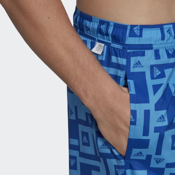 Short De Bain Graphique Adidas Bleu Roi