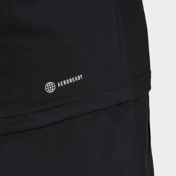 Aeroready Conçu Pour Déplacer Le T-shirt Logo Sport Noir Adidas