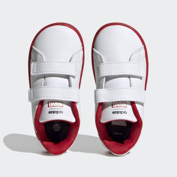 Adidas X Marvel Avantage Spider-man Chaussures Auto-agrippantes Blanc Chaud