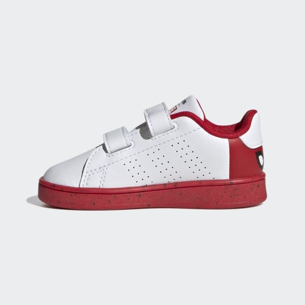 Adidas X Marvel Avantage Spider-man Chaussures Auto-agrippantes Blanc Chaud