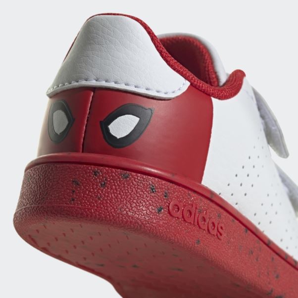 Adidas X Marvel Avantage Spider-man Chaussures Auto-agrippantes Blanc Chaud