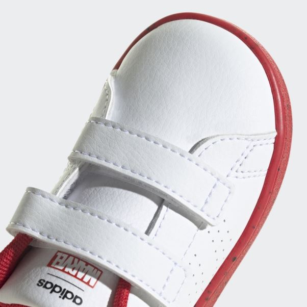Adidas X Marvel Avantage Spider-man Chaussures Auto-agrippantes Blanc Chaud