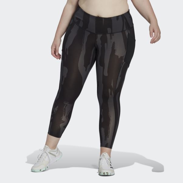 Collant Adidas X Thebe Magugu Tennis New York 7/8 (taille Plus) Noir Chaud