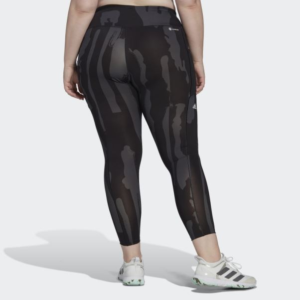 Collant Adidas X Thebe Magugu Tennis New York 7/8 (taille Plus) Noir Chaud