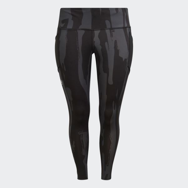 Collant Adidas X Thebe Magugu Tennis New York 7/8 (taille Plus) Noir Chaud