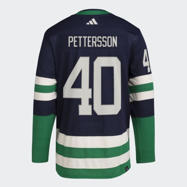 Maillot 09 Ccm-sld Canucks Pettersson Authentique Reverse Retro Wordmark Adidas Bleu Marine