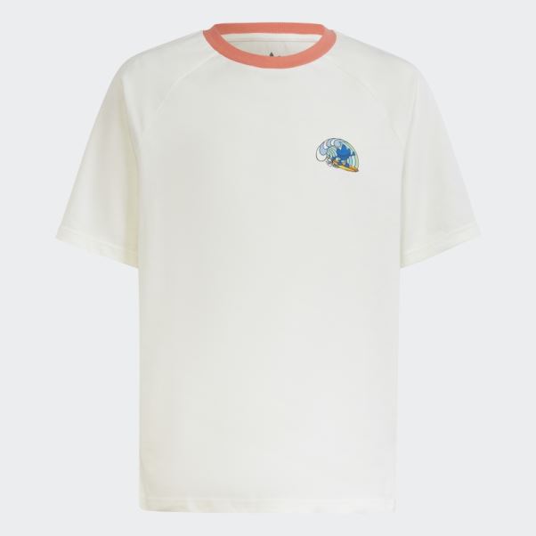 Adidas T-shirt Blanc Imprimé Graphique