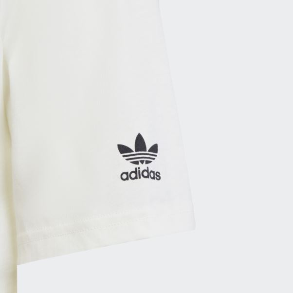 Adidas T-shirt Blanc Imprimé Graphique