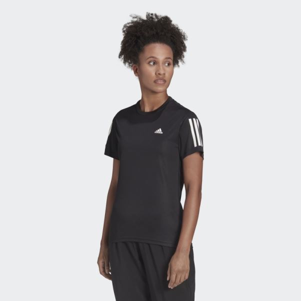 Adidas Possède Le T-shirt De Course Noir