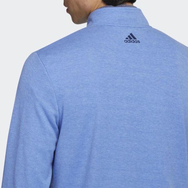 Pull Zippé 3 Bandes Bleu Mel Adidas