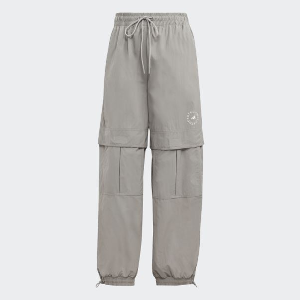 Adidas By Stella Mccartney Truecasuals Bas De Survêtement Tissé Uni Gris Tourterelle
