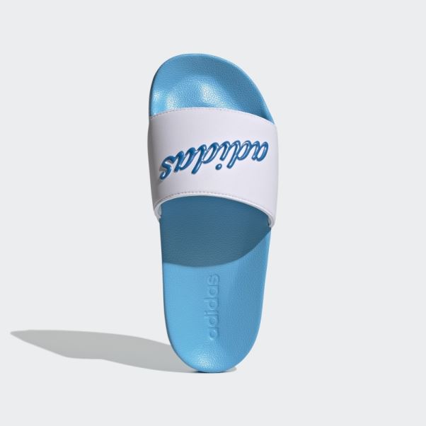 Adidas Adilette Shower Slides Bleu Rush Met