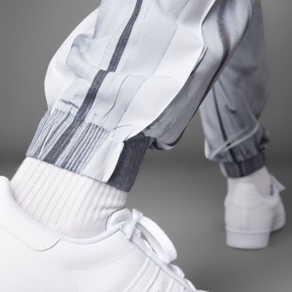 Pantalon De Survêtement De Football à Blocs De Tissu Adidas Blue Version Gris