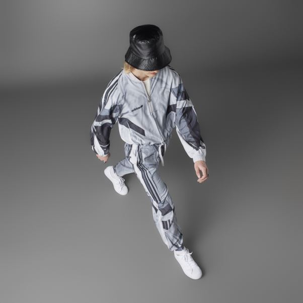 Pantalon De Survêtement De Football à Blocs De Tissu Adidas Blue Version Gris