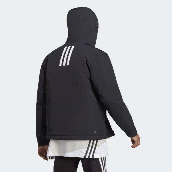 Veste à Capuche Isolée Adidas Bsc Strong Noir