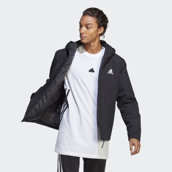 Veste à Capuche Isolée Adidas Bsc Strong Noir