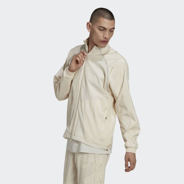 Adidas Reveal Material Mix Veste De Survêtement Blanc