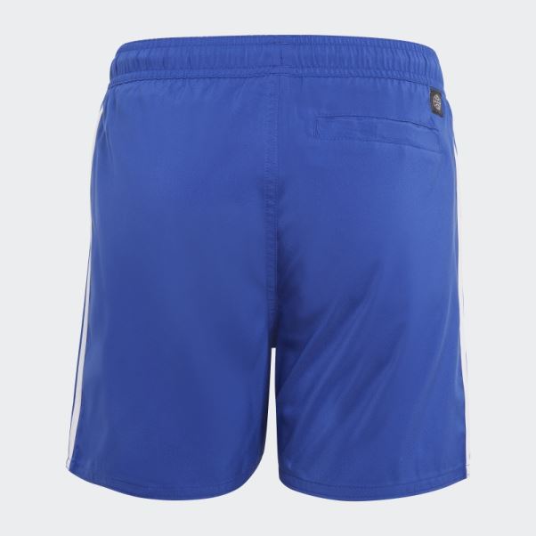 Short De Bain Adidas 3 Bandes Blanc