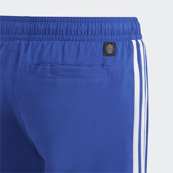 Short De Bain Adidas 3 Bandes Blanc
