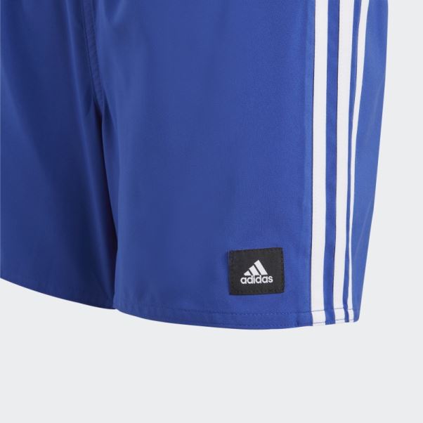 Short De Bain Adidas 3 Bandes Blanc