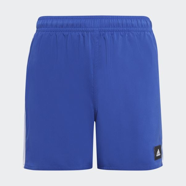 Adidas Short De Bain 3 Bandes Blanc