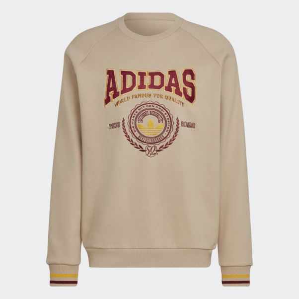Sweat Adidas Varsity Crewneck Beige
