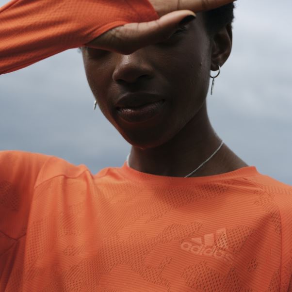 Made To Be Remade Running Manches Longues T-shirt Orange Adidas