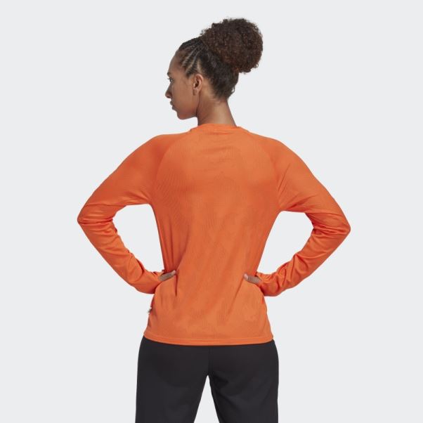 Made To Be Remade Running Manches Longues T-shirt Orange Adidas