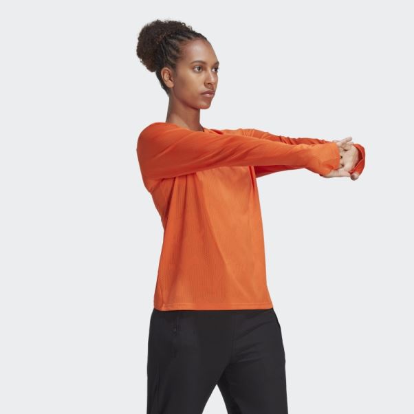 Made To Be Remade Running Manches Longues T-shirt Orange Adidas