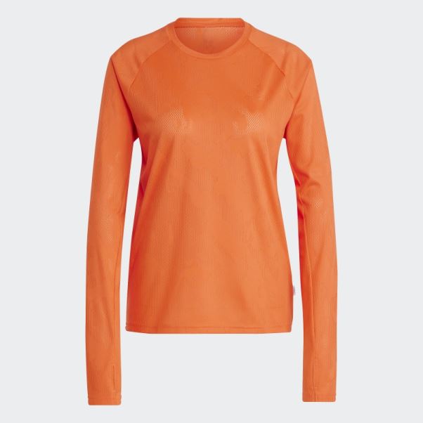 Made To Be Remade Running Manches Longues T-shirt Orange Adidas