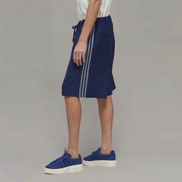 Adidas Y-3 Short Ajusté En Laine Raffinée à 3 Bandes