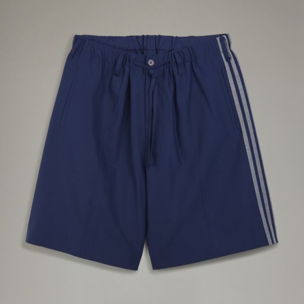 Adidas Y-3 Short Ajusté En Laine Raffinée à 3 Bandes