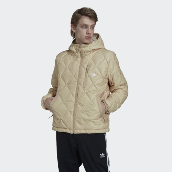 Doudoune Matelassée En Duvet Beige Adidas