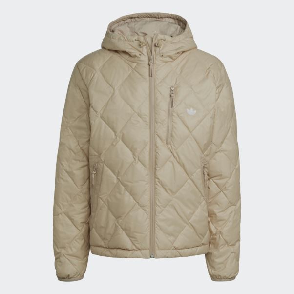 Doudoune Matelassée En Duvet Beige Adidas