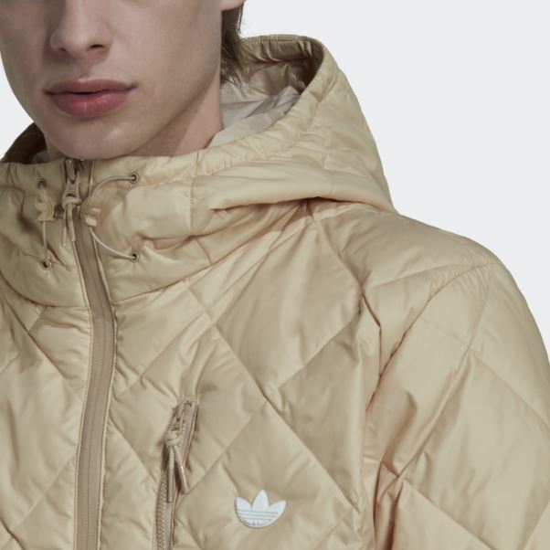 Doudoune Matelassée En Duvet Beige Adidas