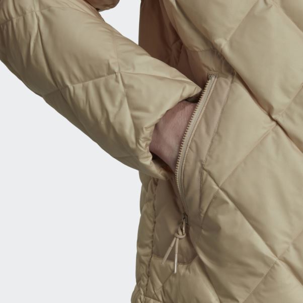 Doudoune Matelassée En Duvet Beige Adidas