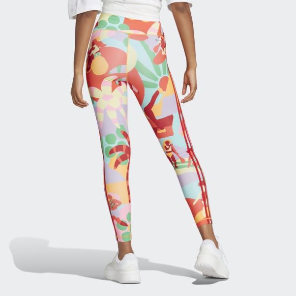 Adidas X Farm Rio 7/8 Collants Or Véritable Chaud