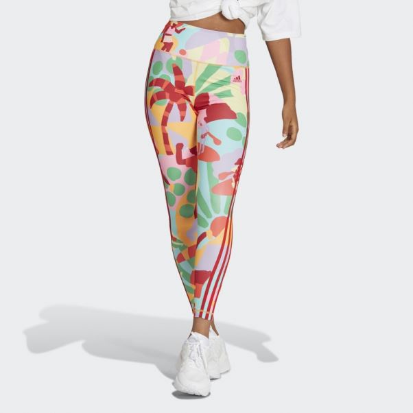 Adidas X Farm Rio 7/8 Collants Or Véritable Chaud
