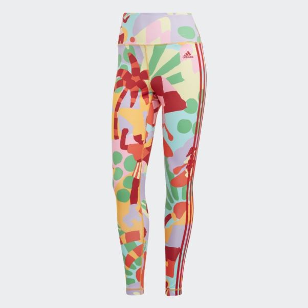 Adidas X Farm Rio 7/8 Collants Or Véritable Chaud