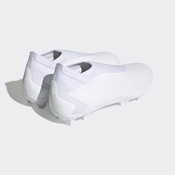 Predator Precision.3 Bottes Sans Lacets Pour Sol Ferme Adidas Blanc