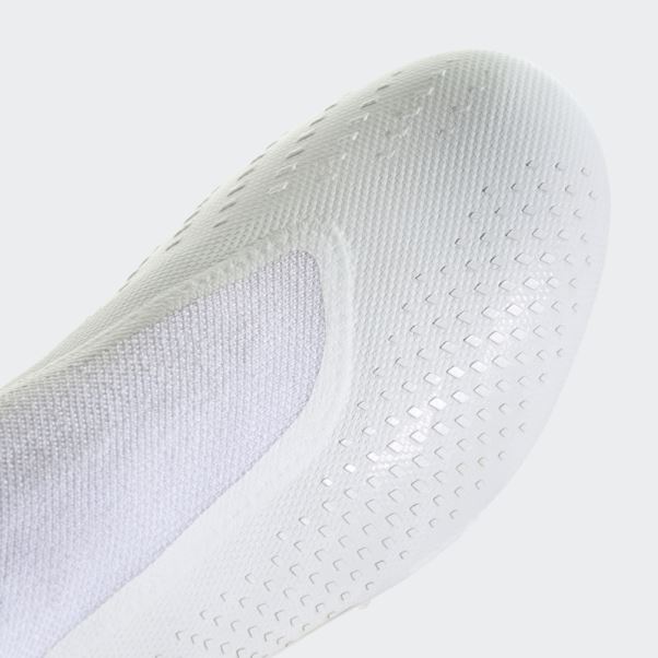 Predator Precision.3 Bottes Sans Lacets Pour Sol Ferme Adidas Blanc