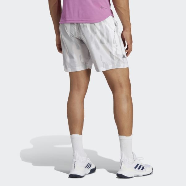 Short Adidas Tennis New York Graphique Blanc